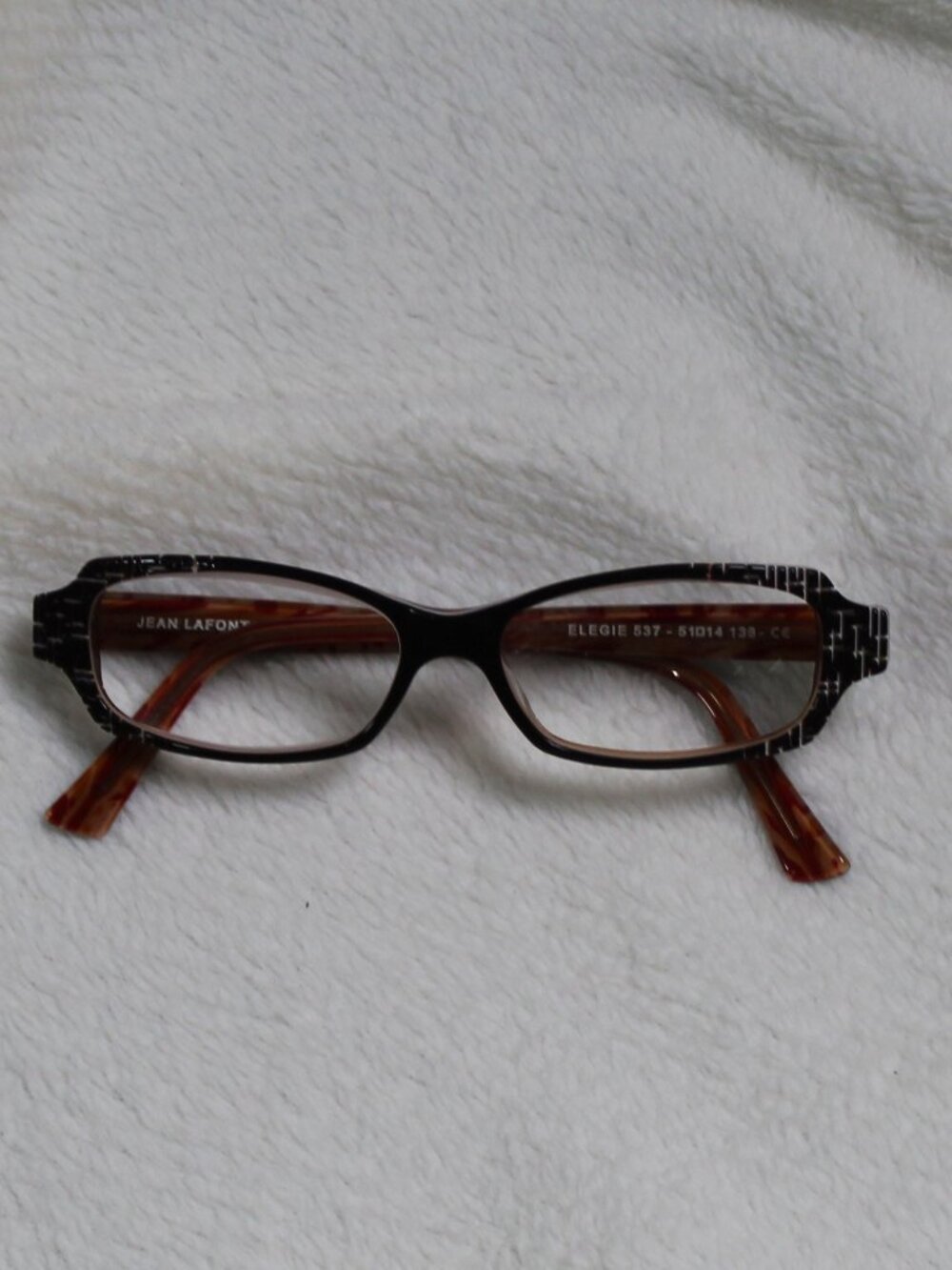 Jean Lafont Paris Elegie 537 51-14 138 Brown Frame Eyeglasses - FRAMES ONLY